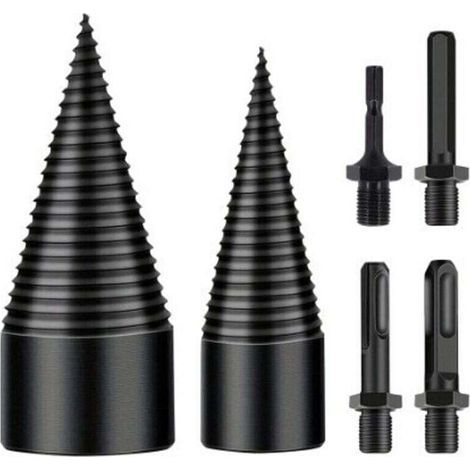 Foret fendeur de bois, foret fendeur de bois conique 32 mm + 42 mm, foret à 4 poignées, foret fendeur de bois conique, foret fendeur de bois pour perceuses électriques