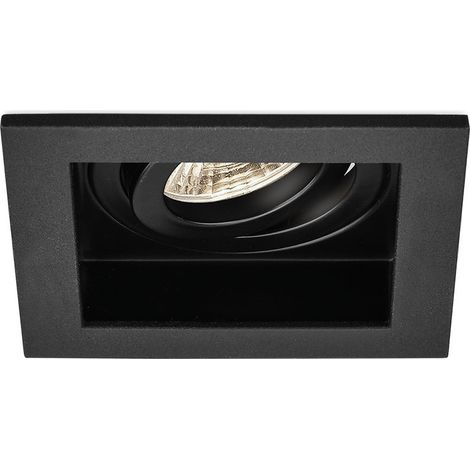 Support de spot Beta R4 carré noir MR16 GU10/GU5.3 (1/5)
