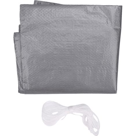 Telone argentato impermeabile e resistente, 2 x 3 metri, con protezione UV e occhielli rinforzati, ideale per camion e campeggio. (1/5)
