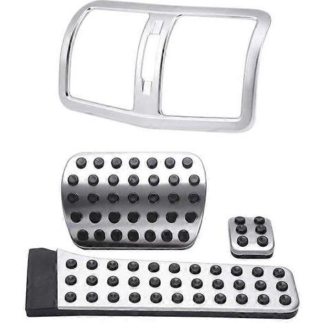 Lot de 3 pièces pour Mercedes-Benz W203, W204 et W211 AMG : repose-pieds de frein et d’accélérateur, cadre de grille d’aération arrière de climatisation. (1/5)