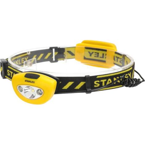 Stanley – Lampe frontale 250 lumens – 3 modes d'éclairage – Angle ajustable – Protection IPX4 pour chantiers humides