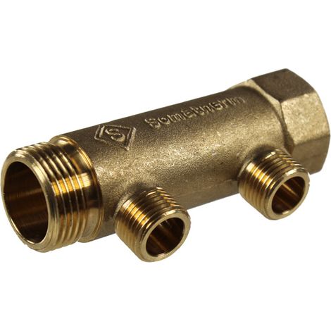 Collecteur sanitaire 1"(26/34) Mâle/Femelle 2 départs 1/2" (1/3)