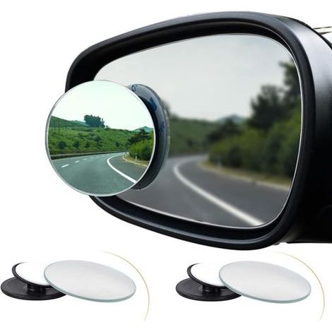 Set mit 2 runden Auto-Außenspiegeln zur Überwachung des toten Winkels, Weitwinkel-Totwinkelspiegel (1/5)