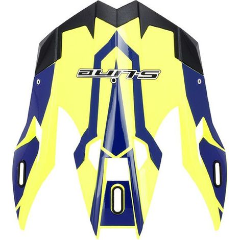 Casquette pour Casque Cross S820 Jaune Déco Bleue