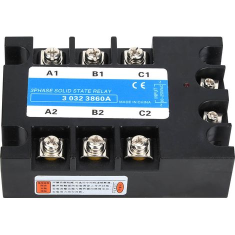 Relais statique triphasé 80-250 VCA Entrée SSR3 AC Équipement électrique AC pour machines CNC (BERM-3 032 3860A (60 A)) (1/5)