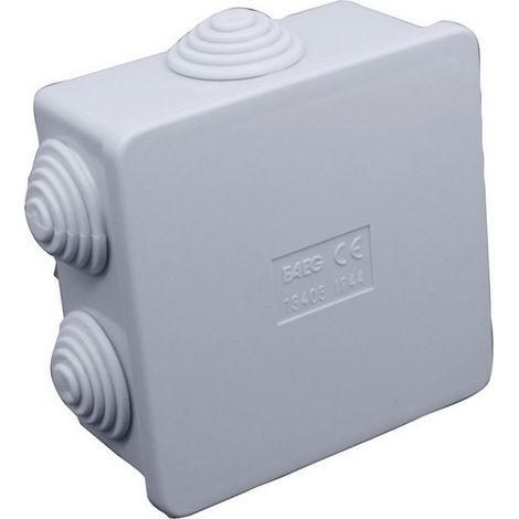 1PZ SCATOLA STAGNA DI DERIVAZIONE CON PASSACAVI IP44 mm. 80x80x40 h