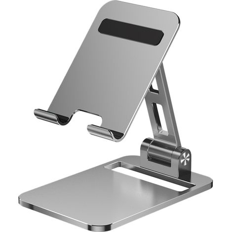 Support Téléphone Portable - En Alliage D'aluminium - Base Poids Lourd - Réglable en Hauteur et Angle - Pour Bureau - 1 Pièce (1/5)