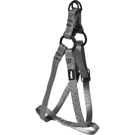 Harnais Réfléchissant Réglable en Nylon Gris - Ajustable 50-65 cm (1/3)