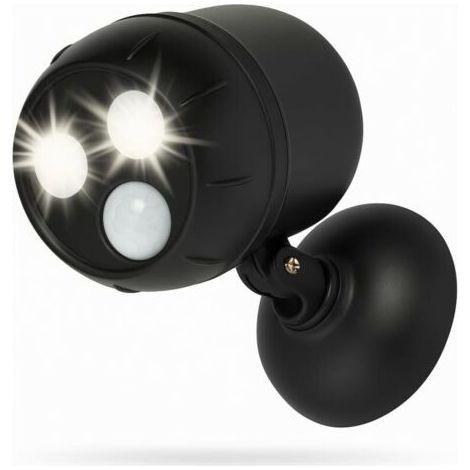 Lampe Detecteur de Mouvement exterieur, Eclairage LED a pile, Projecteur Sans Fil, Spot LED Exterieur, 1000 Lumen, Tête rotative à 360 °, éclairage Mural d'extérieur (1/5)