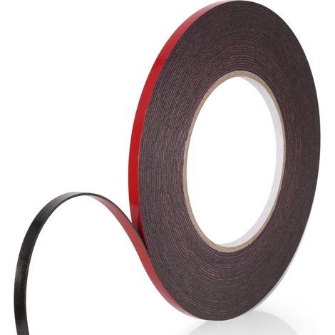 Scotch Double Face Extra Fort, 1 Rouleau (5MM3M) Noir Mousse PE Film Rouge Imperméable et ultra Résistant aux Hautes Températures Ruban de montage pour Voiture Fixation Maison et Bureau (1/5)