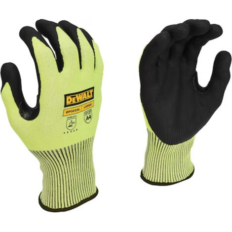 DEWALT DPG855L EU Hi-Vis Cut D Grip Gloves - L (Size 9) DEWDPG855L (1/5)