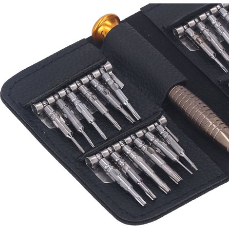 Kit d'outils de réparation de montres, lunettes et appareils électroniques avec mini-embouts de tournevis de précision 25 en 1 (1/5)