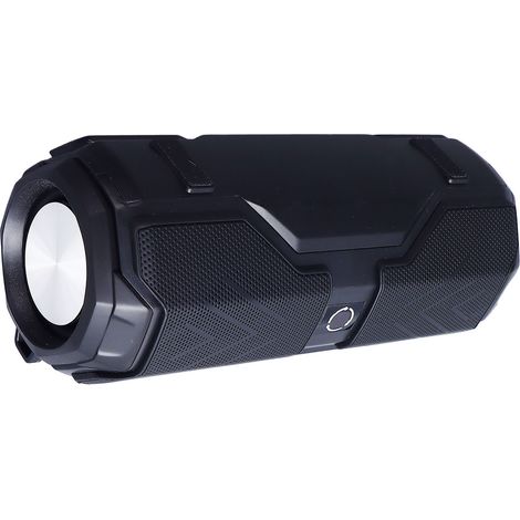 Enceinte Bluetooth multifonction avec son clair, batterie 1200 mAh, commandes tactiles, portable et sans fil, idéale pour un bureau (noire). (1/5)