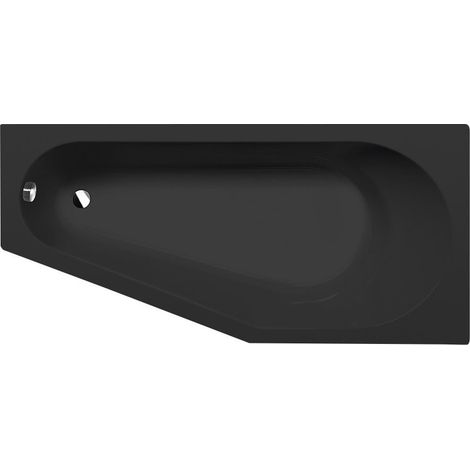 TIGRA R Baignoire Asymétrique 170x80x46cm, Noir Mat (1/2)