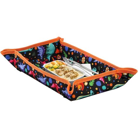 Funda para bandeja de avión para niños, impermeable y portátil con bolsillo Funda para bandeja de viaje, funda para mesa de avión para niños y niñas, para comer, jugar, actividades de aprendizaje, vi (1/5)