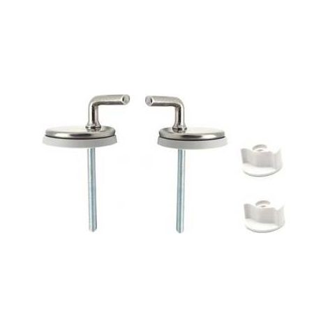 COPPIA SUPPORTI PER SEDILE WC IN OTTONE CROMATO Misura: Cromo