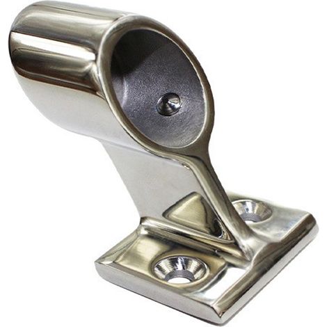 Front mounting brackets, mid-mount mounting brackets, stern mounting brackets, stainless steel railing brackets for boats, boat and yacht fittings, 7/8-inch stainless steel front mounting brackets for