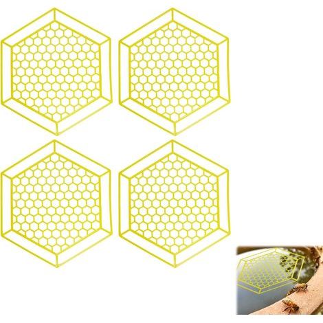 Yellow Bee Watering Stations with Floating Bee Island - Floating Waterers for Garden and Butterflies, Dimensions 17.8cm x 15.6cm, Lightweight (1/5)