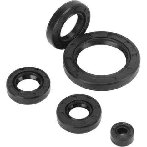 Kit de 5 joints d'huile en caoutchouc pour vilebrequin de moto, compatibles moteurs verticaux chinois 125cc 150cc 200cc 250cc (1/4)