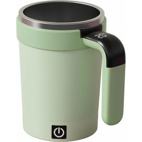 Portable Self-Stirring Mug, Modern Sleek Design, Durable, Self-Stirring Mug with Removable Base, for Office, Green (1/5)