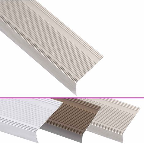 Nez de marche forme en L 5 pcs aluminium 100 cm champagne