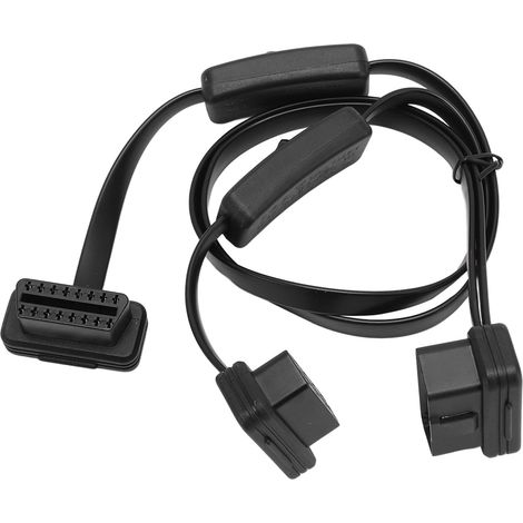 Câble répartiteur OBD 16 broches plat haute précision 1 en 2 en Y pour ELM327 (1/5)