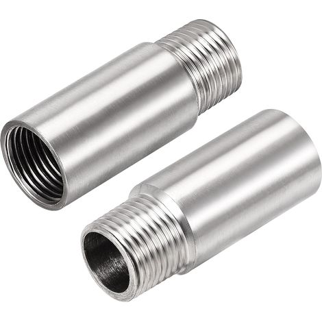 Set di 2 bracci di prolunga per soffione doccia, 60 mm, prolunga per braccio doccia in acciaio inox 1/2 PT per accessorio da bagno