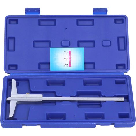Jauge de profondeur à vernier métal 0-150mm 0.02mm précision micromètre outil de mesure haute exactitude (1/5)