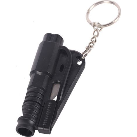 1 Piece Black Two in One Car Window Breaker Car Escape Tool Spring Fire Safety Hammer (1/2)