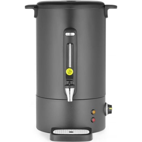 Distributeur de boissons chaudes 16L, bouilloire à vin chaud avec paroi simple, pour thé, vin chaud, eau, jusqu'à 100°C, 230V, 50/60Hz, 1650W, 357x380x(H)502mm, noir mat, Inox, PP (1/5)