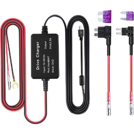 Kit de câblage de caméra de tableau de bord, adaptateur USB 12V-30V à 5V, Protection basse tension, chargeur de caméra pour miroir, navigateur GPS, détecteur de Radar
