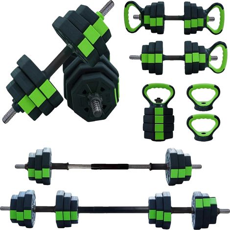 4-in-1 Power Station, verstellbares Gewicht von 2,5 kg bis 20 kg, rutschfester Stahlgriff, multifunktional, geeignet für Krafttraining, einschließlich (1/5)