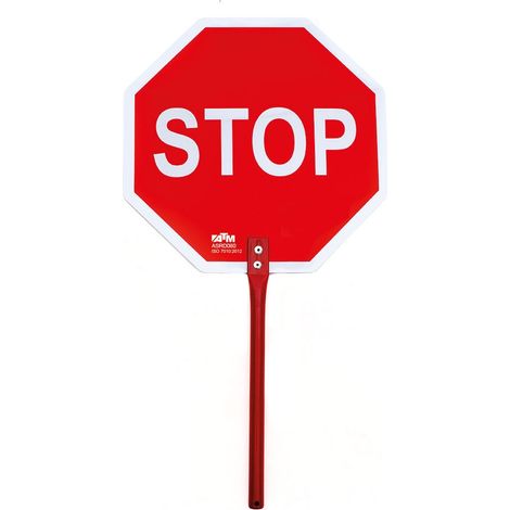 Panneau STOP pour distributeur automatique de billets avec poignée en métal et conception robuste pour un usage industriel.