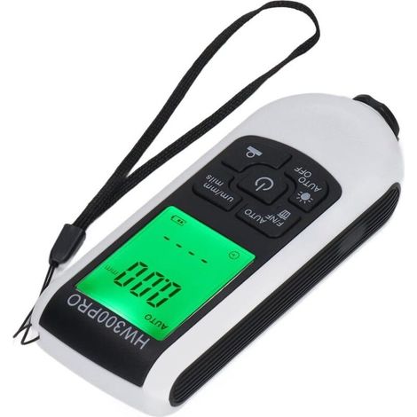 Digital Coating Thickness Gauge, Portable Paint Thickness Gauge, 0-2000 UM Range, Coating Measuring Tool for (White)