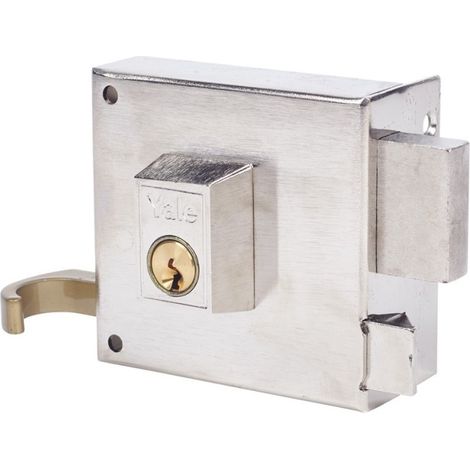 Cerradura Sobreponer 80X48Mm 12580Dhn Hierro Niquelado Picaporte/Palanca Derecha Yale (1/2)
