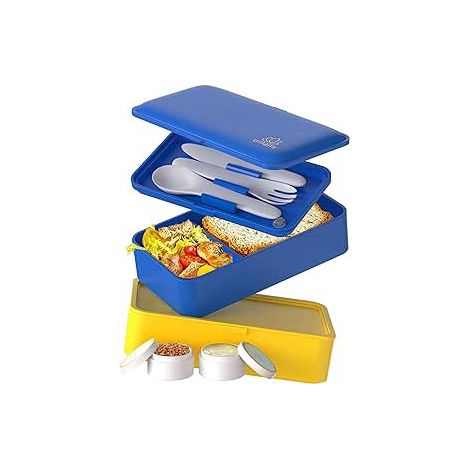 Fiambrera, recipiente para comida, fiambrera, cubiertos (1/4)