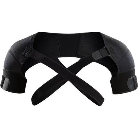 Épaulières à sangles croisées, épaulières de compression pour adultes, respirantes et réglables pour le fitness - XXL/3XL (1/2)