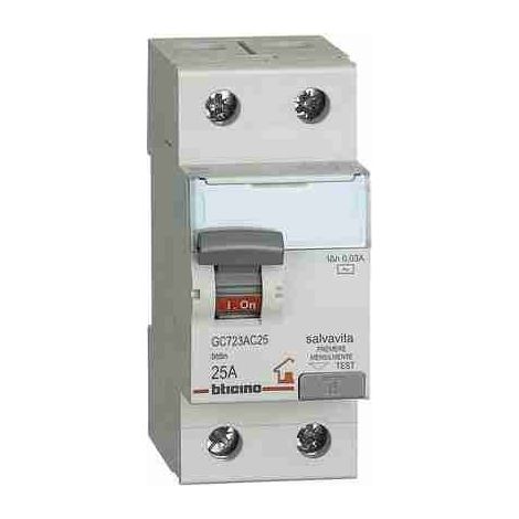 BTIGC723AC40 Interruttore differenziale SALVAVITA 2P - tipo AC - In= 40A - Idn= 0.03A