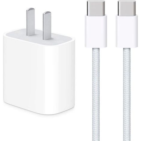 Chargeur USB-C 30 W - Prise Murale avec Câble Intégré 3 M - Pour Appareils USB-C - 1 Pièce (1/5)