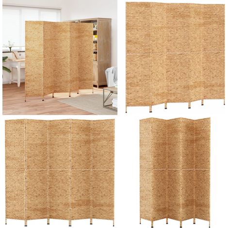 Paravent 5-tlg. 205x180 cm Wasserhyazinthe - Raumteiler - Paravent - Wasserhyazinthen - Landhausstil - Holzoptik - Home & Living (1/5)