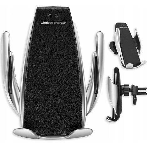 Supporto per telefono da auto per griglia con caricatore wireless automatico (1/5)