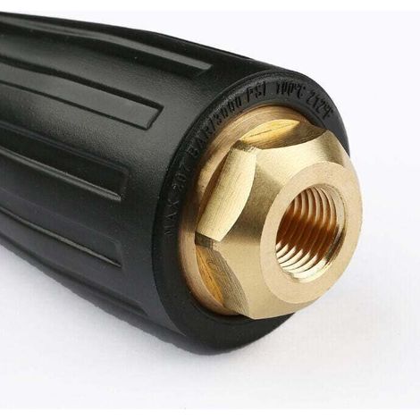 YMYNY Buse Rotative Haute Pression 3000 PSI Buse de Pulvérisation Turbo pour Nettoyeur Hute Pression avec Raccord Rapide 1/4", 030(noir) (1/3)