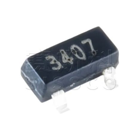 Changdian CJ3407 (Siebdruckmarkierung 3407), SOT-23 Gehäuse, 4,1 A Strom, 30 V Spannungsfestigkeit, P-Kanal-MOSFET, elektronischer Bauteilchip, 5 Stück, verpackt und versendet.
