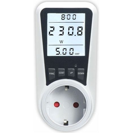 Wattmètre Prise Compteur d'Énergie, Consommation d'Énergie avec 7 Modes Surveillance, Écran LCD Rétroéclairé, Prise Consommation Electrique pour Économie d'Energie, Surcharges de P (1/5)