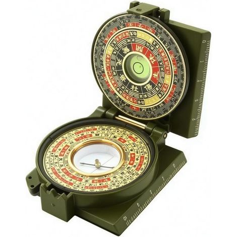 Brújula plegable Feng Shui con marcas de grados, brújula compacta e impermeable, instrumento de orientación para exteriores. (1/5)