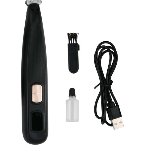 Tondeuse à Pattes, Sans Fil à Faible Bruit, Tondeuse à Chien Rechargeable, Lame de 18 mm de Large, LED Intégrée, Pattes de Chien, tondeuse de toilettage pour Yeux, Oreilles, Visage (1/5)