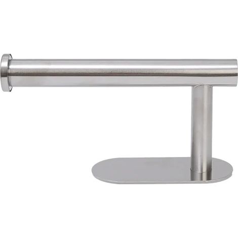 Porte-papier toilette auto-adhésif argenté, fixation murale en acier inoxydable doré, distributeur de rouleau de papier toilette sans perçage, crochets pour papier toilette. (1/5)