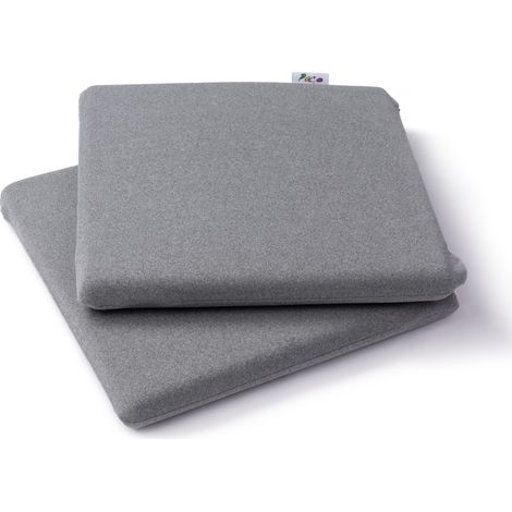 Paco Home Cojín De Asiento Silla Oficina Ergonómico Acolchado Silla Grigio 2, 40x40x4cm