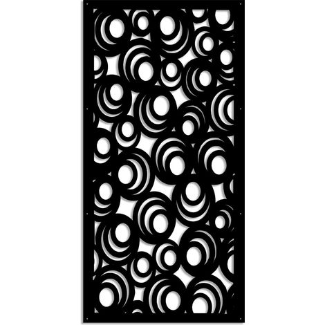 MICKEY - Panneau ajouré en PVC - Brise-soleil - Dimension : 50x150 cm - Couleur : noir