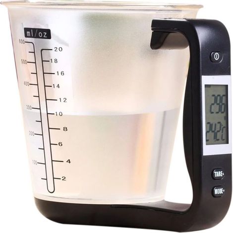 Vtizikl Tasse à mesurer électronique, balances de cuisine, gobelet numérique, hôte, mesure de la température, avec écran LCD (1/5)